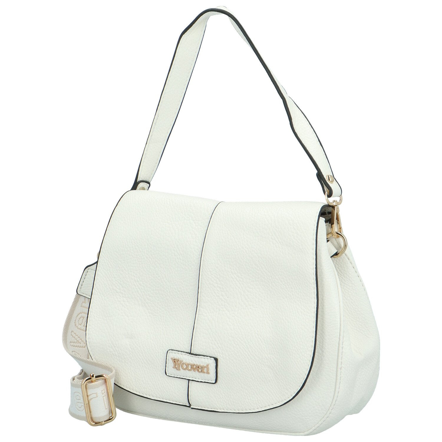 Trendy dámská koženková kabelka na rameno Coveri Grayson new, bílá