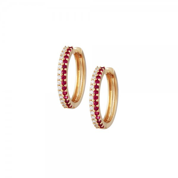 Náušnice se syntetickými kameny 236-087-001034 2.55g