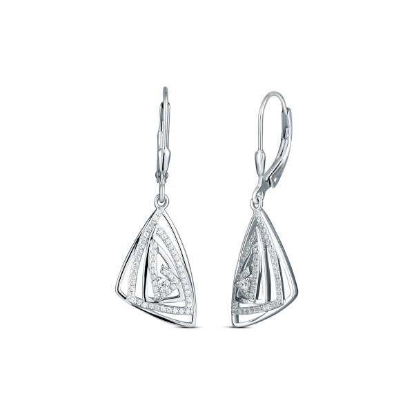 Náušnice se syntetickými kameny 136-404-009961-0000