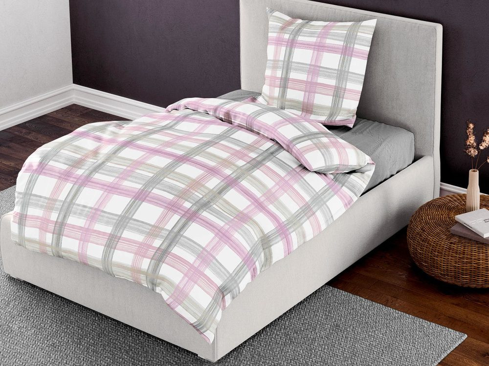 Bierbaum krepové povlečení 6958 Nika růžové 140x200/70x90 cm