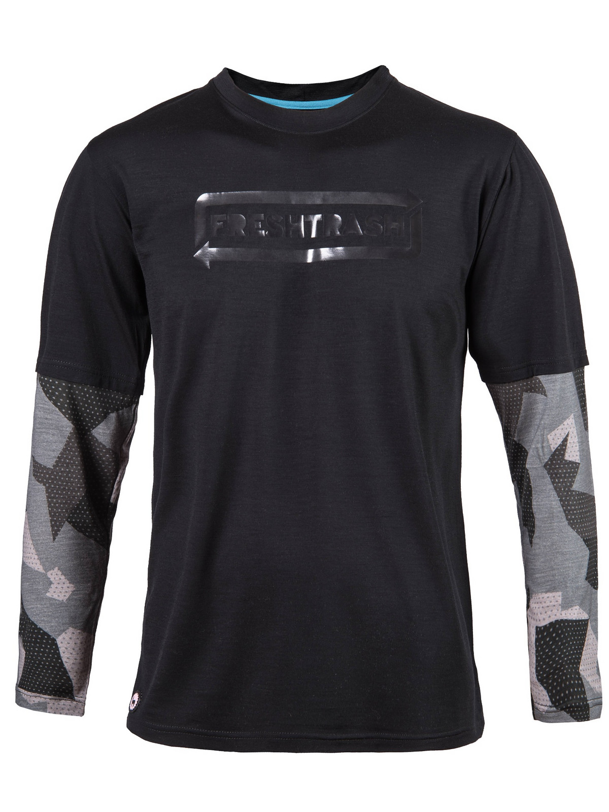 Fresh Trash Men's Escape Merino Long Sleeve tee black/camo Velikost: M 8592837090863
