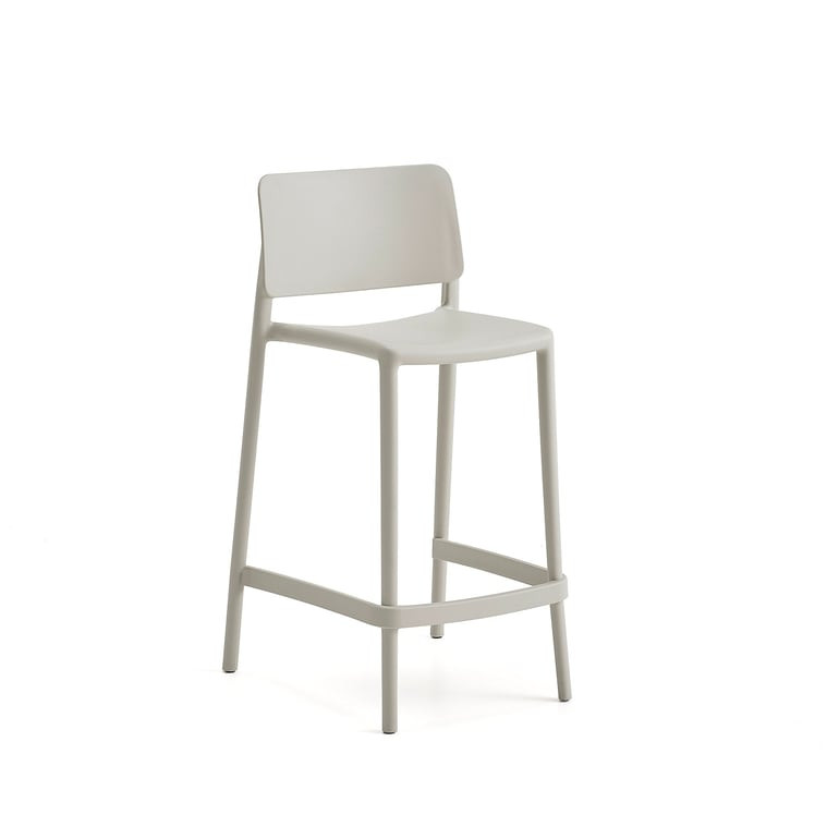 Barová židle RIO, výška sedáku 650 mm, světle šedá