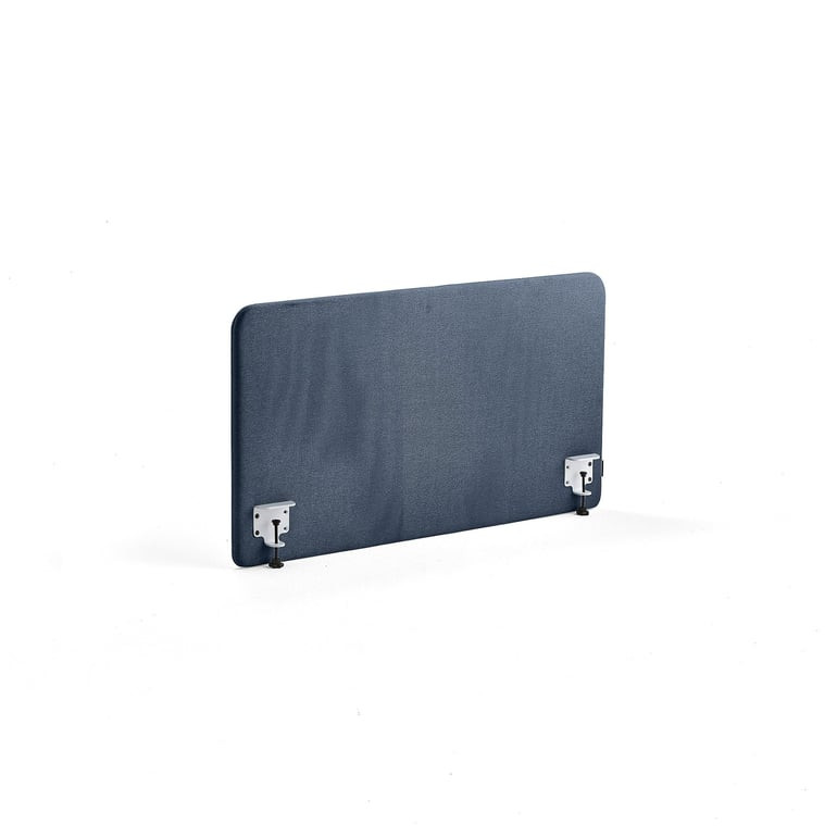 Stolový paraván ZONE, bílé svorky, 1200X650x36 mm, potah Hush, námořnická modrá