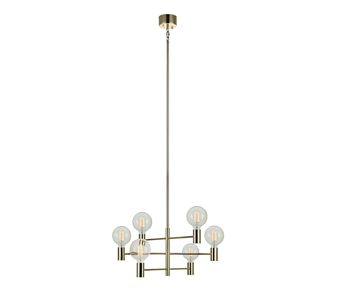 Markslöjd Markslöjd 106418 - Lustr na tyči CAPITAL 6xE27/60W/230V mosaz