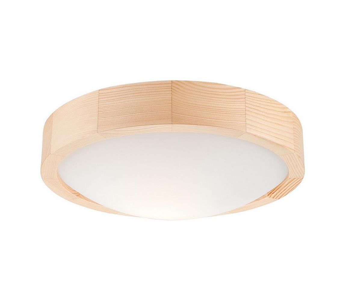 Stropní svítidlo NATURAL SLIM 1xE27/60W/230V ø 27 cm borovice
