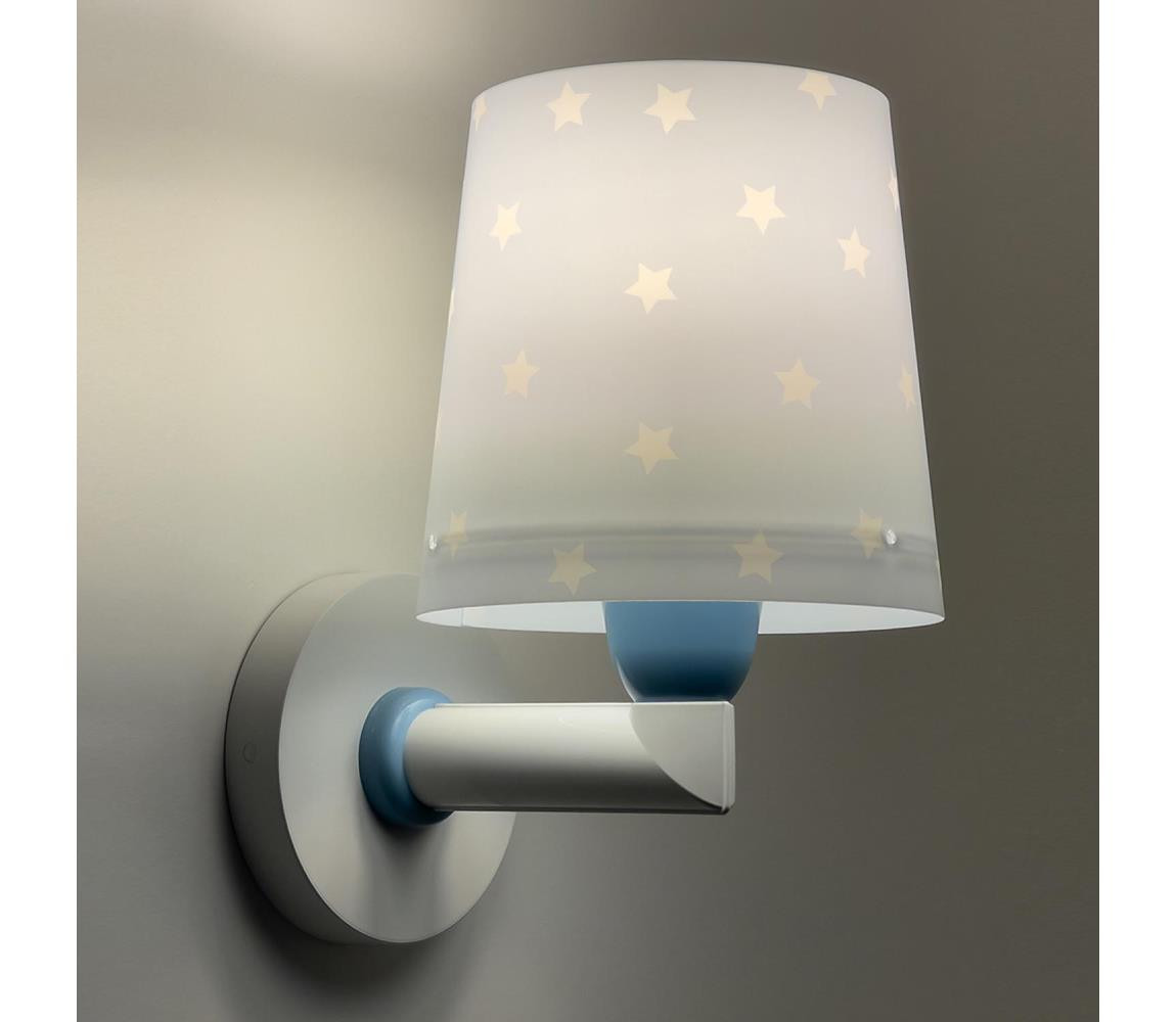 Dalber Dalber 82219T - Dětské nástěnné svítidlo STAR LIGHT 1xE27/60W/230V modrá