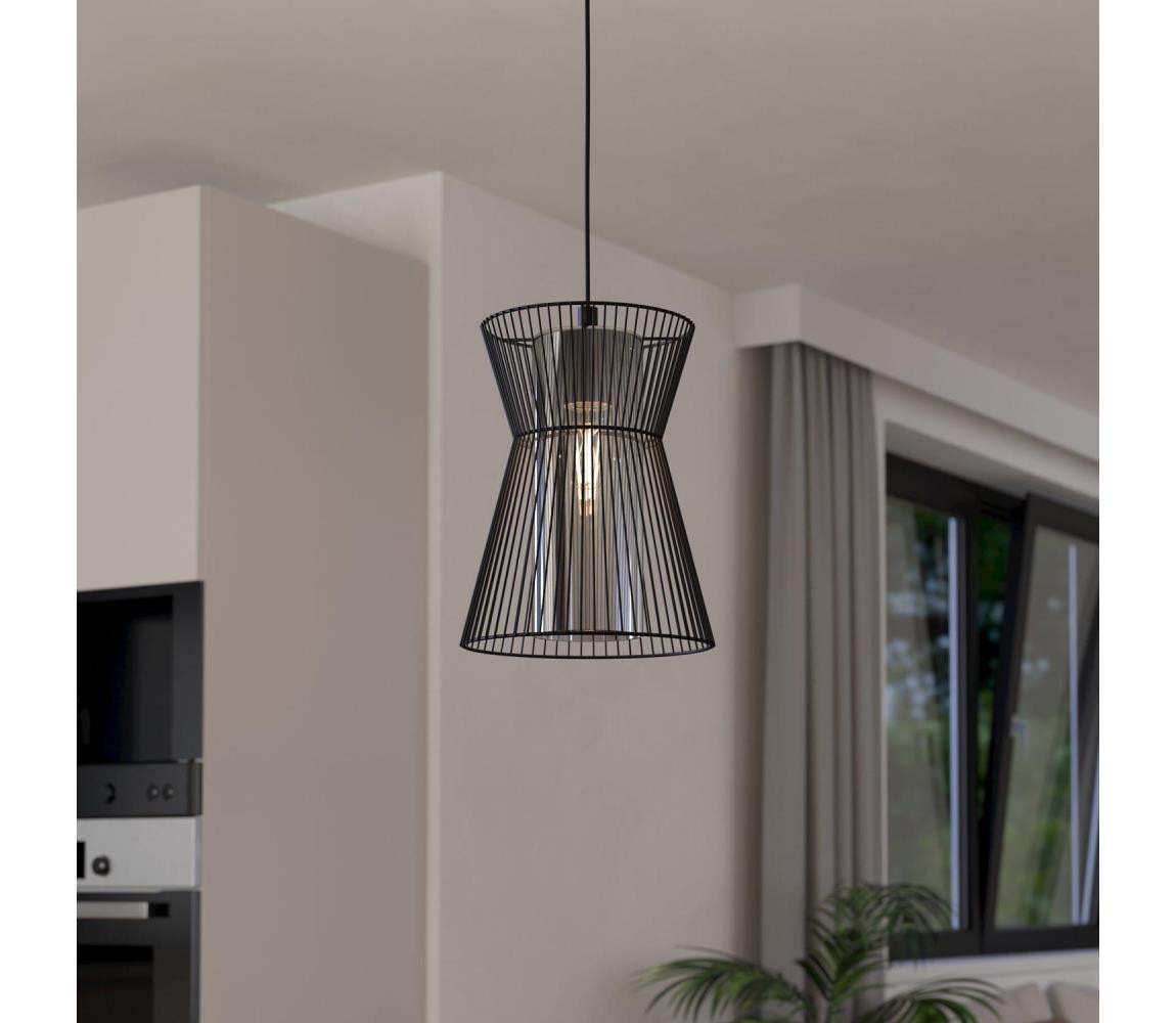 Eglo Eglo 99633 - Lustr na lanku MASETA 1xE27/40W/230V černá
