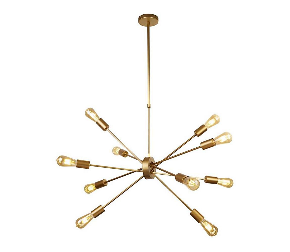 Searchlight Searchlight 29010-10GO - Lustr na tyči ALPHA 10xE27/60W/230v zlatá