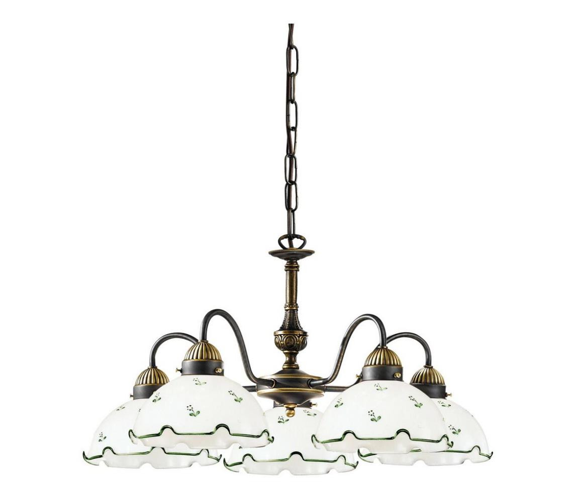 Kolarz Kolarz 731.85.21 - Lustr na řetězu NONNA 5xE27/75W/230V zelená