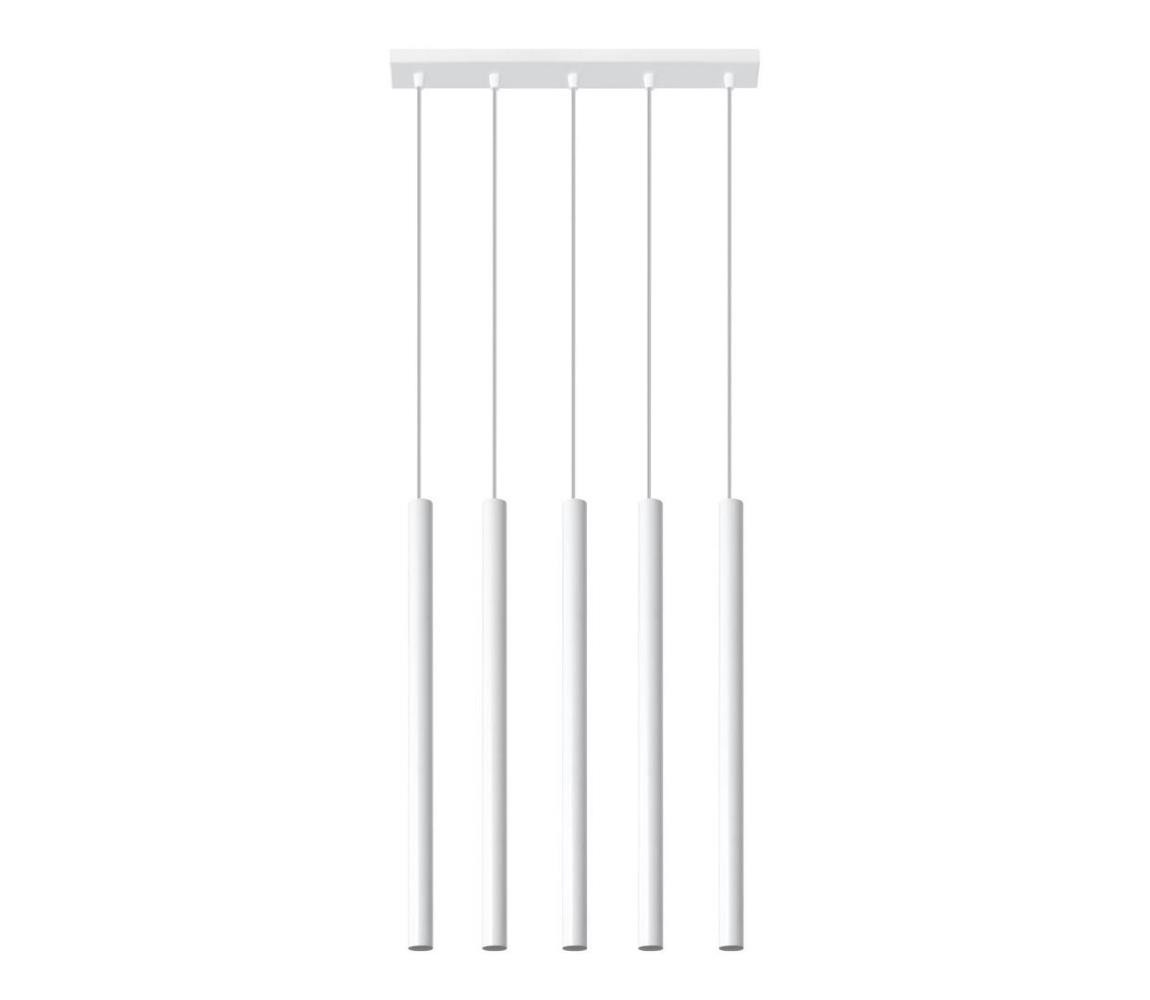 SL.0468 - Lustr na lanku PASTELO 5xG9/8W/230V bílá