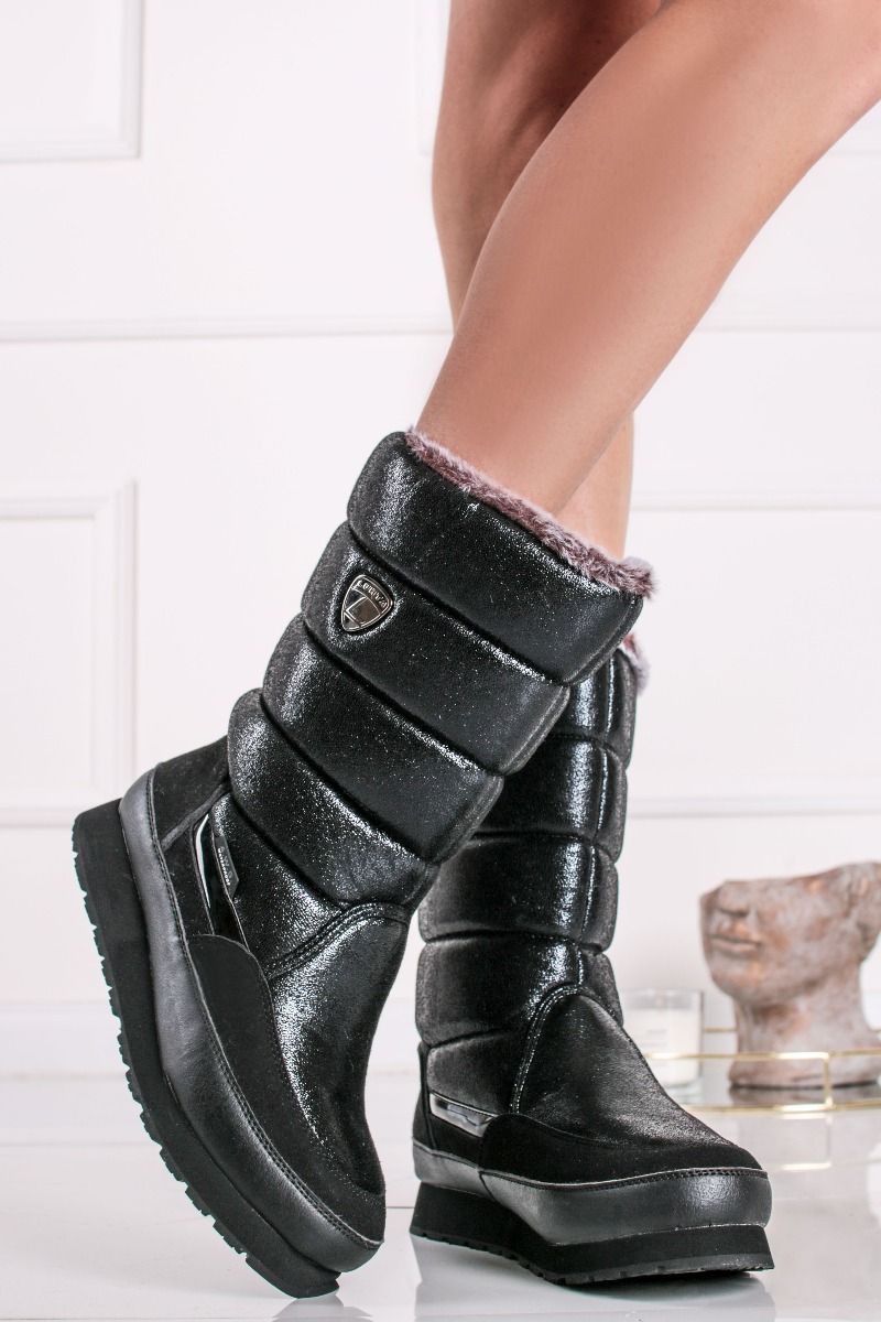 Černé středně vysoké sněhule Valkea MS