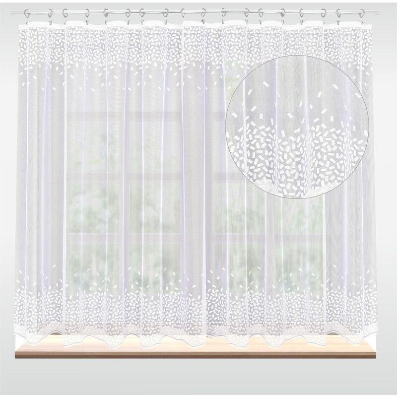 Záclona markizeta, Tatiana metráž, bílá 120 cm