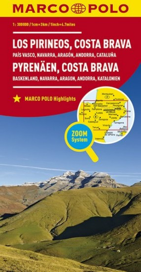 Španělsko - Pyreneje, Costa Brava 1:300 000