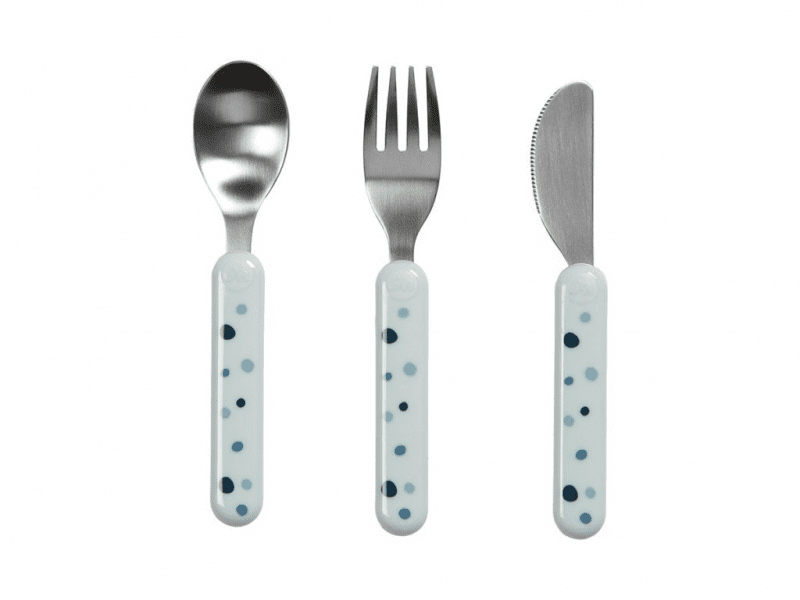 DONE BY DEER Příborový set Dreamy dots - modrý
