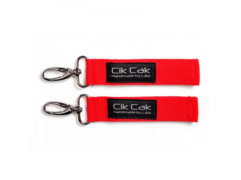 Cik Cak Úchyty na kočárek červená stříbro