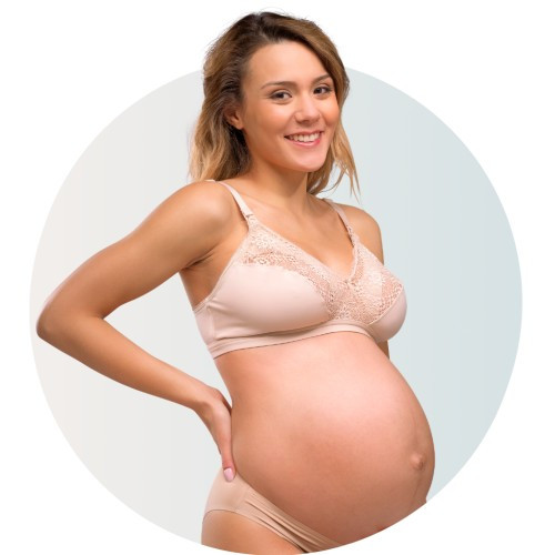 Carriwell Mateřská a kojící podprsenka Soft as Silk béžová XL