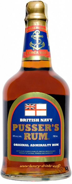 Pusser's Rum Original Admiralty Blend Blue Label 40 % 0,7 l