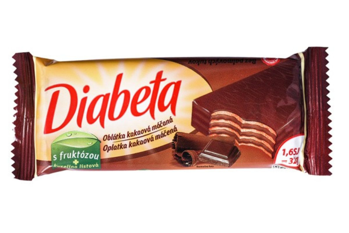 PLH Diabeta Oplatka kakaová polomáčená 32 g
