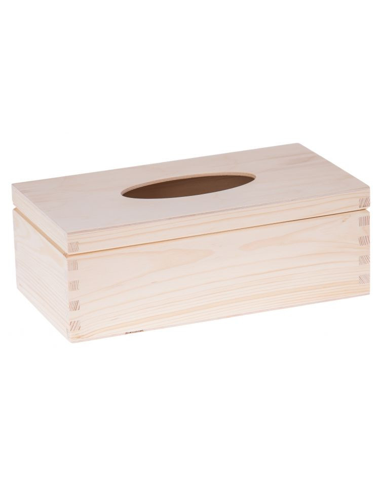 FK Dřevěná krabička na kapesníky - 26x14x5 cm, Přírodní
