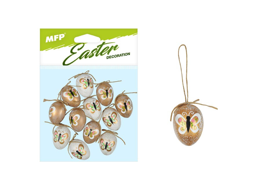 MFP MFP, vajíčka plastová 4 cm, Velikonoce, mix motivů, 12 ks Motiv: Číslo 1