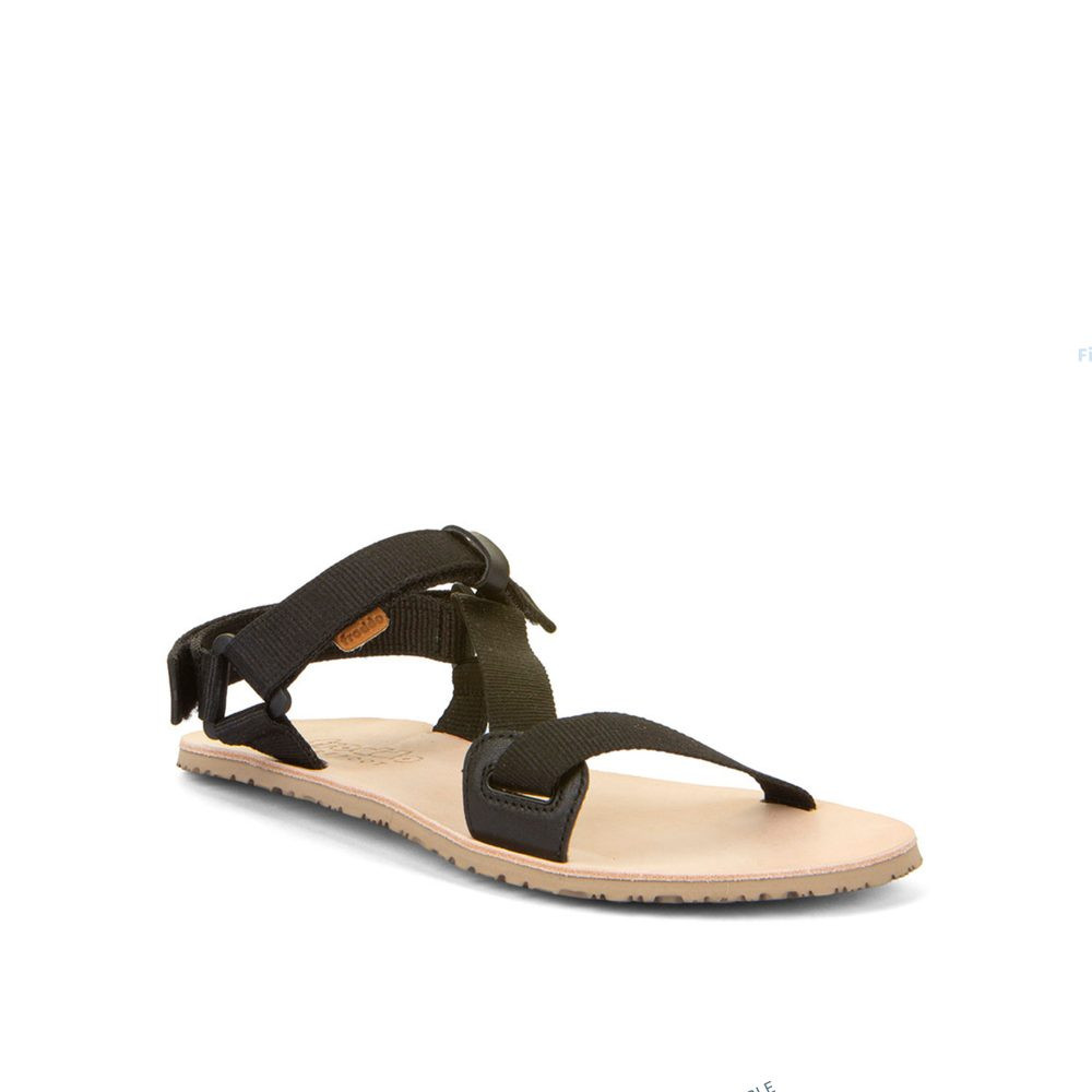 FRODDO SANDAL FLEXY STRAPS Black  Barefoot sandály