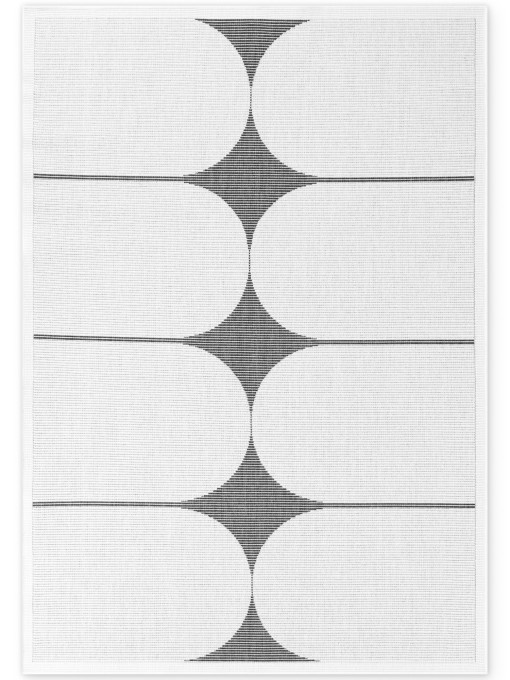 Oboustranný koberec Duet Bowen černý / bílý