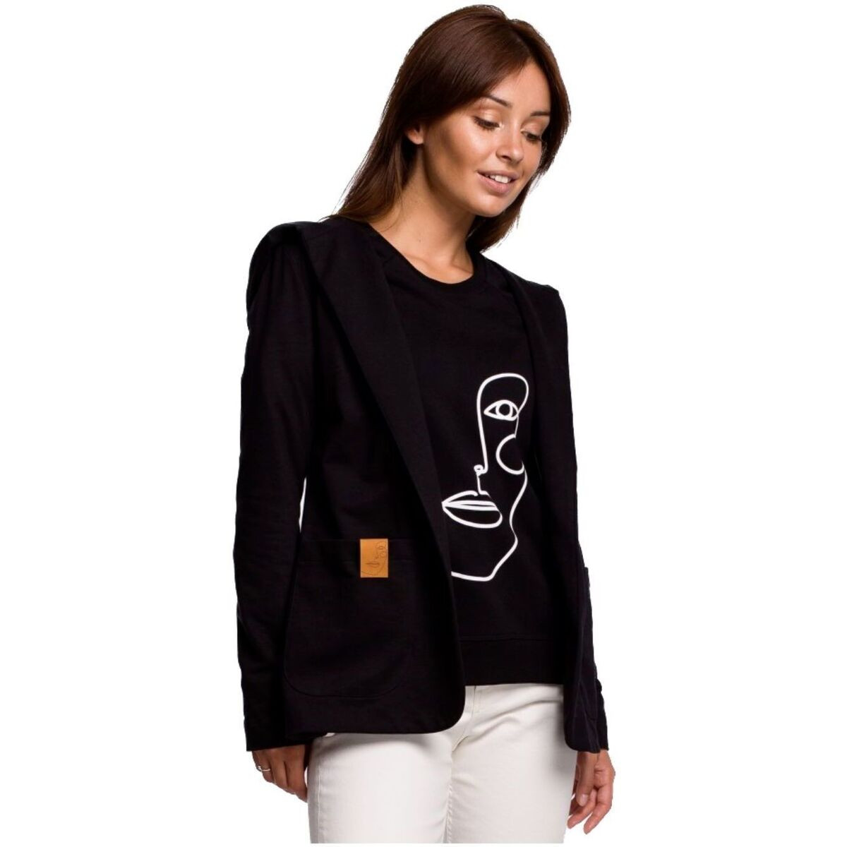 Bewear  Dámská mikina s kapucí Gyil B180 černá  Černá