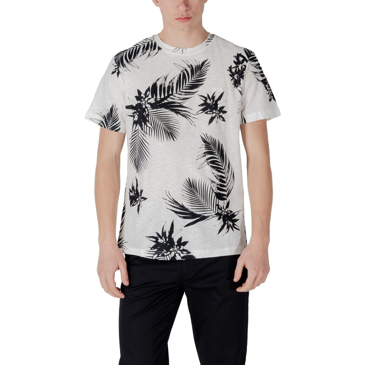 Antony Morato  REGULAR FIT WITH EMBROIDERED LOGO MMKS02508-FA140283  Bílá