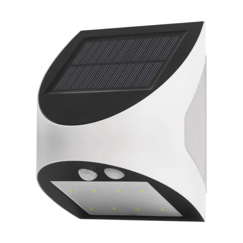 EMOS Bílé fasádní solární LED svítidlo s pohybovým čidlem Lumi IP54 ZG172S