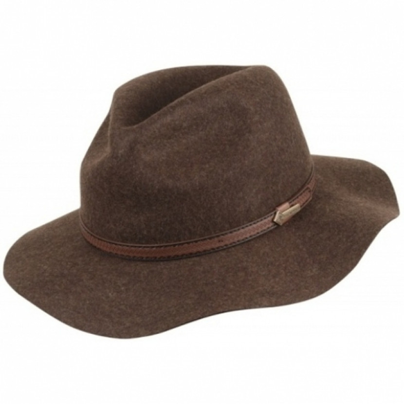 Klobouk vlněný Scippis Leeman - hnědý, S