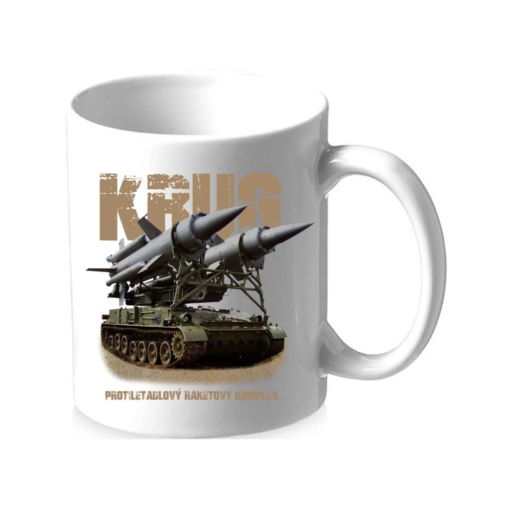 Hrnek Striker Protiletadlový raketový komplet KRUG - bílý