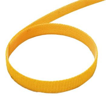 VELCRO Stahovací páska 10mm, suchý zip, 25m, žlutá