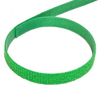 VELCRO Stahovací páska 10mm, suchý zip, 25m, zelená