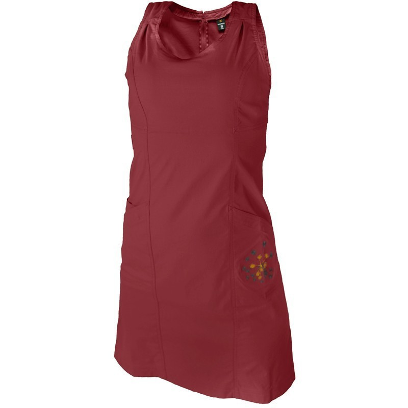 Warmpeace Dámské šaty z lehkého materiálu Warmpeace Friday better Brick red