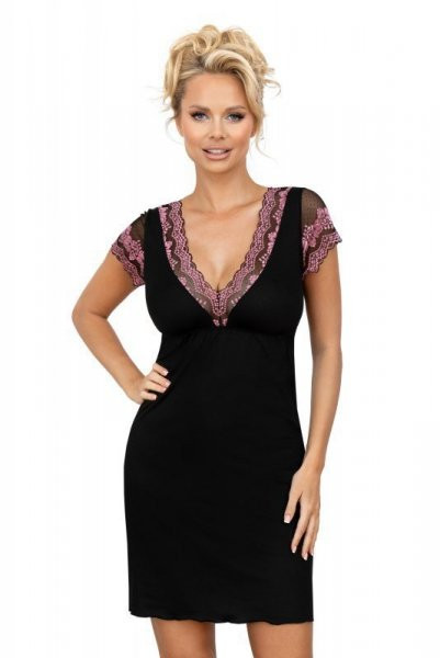 Donna Kalina černá Noční Košilka 36/S