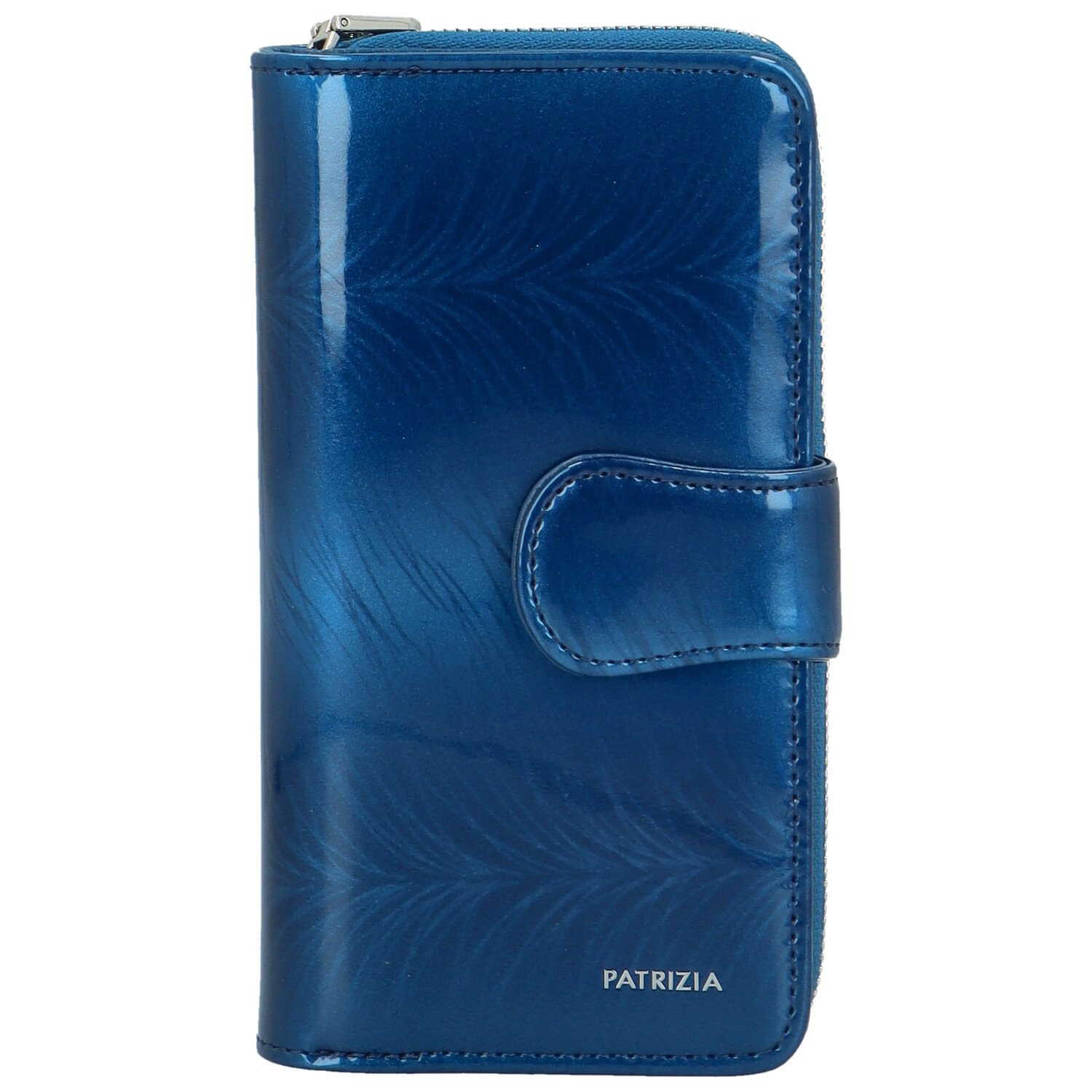 Dámská kožená peněženka s přezkou Agnese, modrá