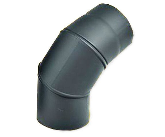 Koleno kouřové 90° nastavitelné černé silnostěnné 150mm