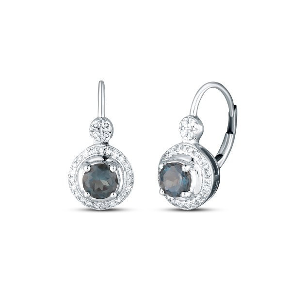 Náušnice s topazem 334-958-LT5753 3.55g