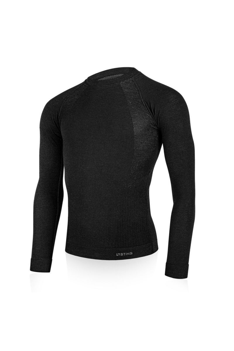Lasting pánské merino triko MAPOL 9090 černé Velikost: 2XL/3XL