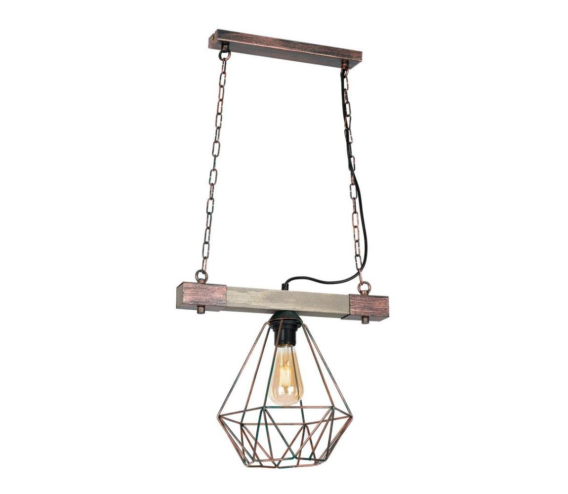 Lustr na řetězu HAKON 1xE27/60W/230V