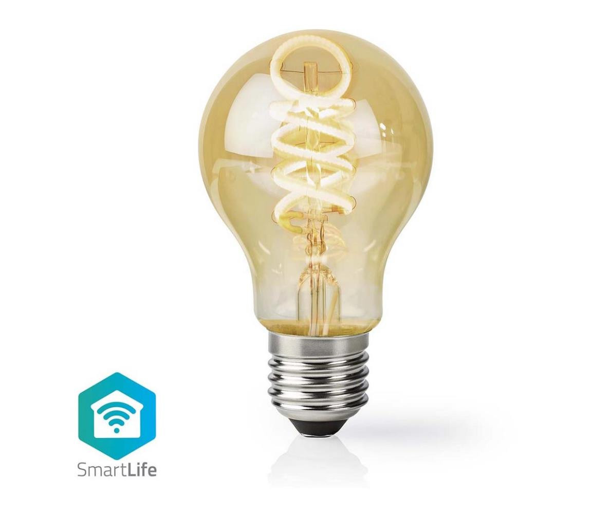Wi-Fi Smart Bulb E27 4,9W LED žárovka, pro chytrý dům, E27, 4,9W, A60, 230V, 360lm, teplá až studená bílá, stmívatelná, zlatá WIFILRT10A60  Wi-Fi Smart Bulb E27 4,9W LED žárovka, pro chytrý dům, E27, 4,9W, A60, 230V, 360lm, teplá až stud