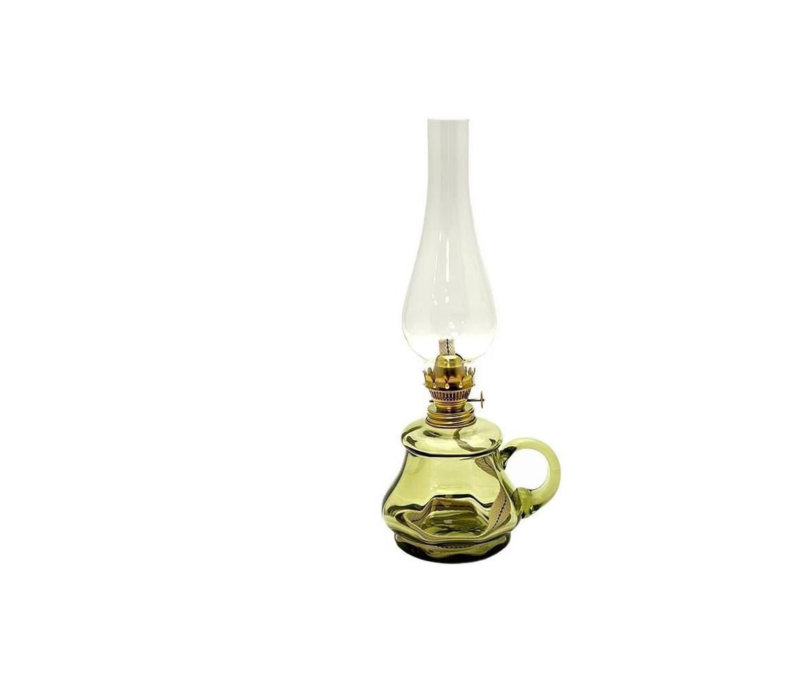 Floriánova huť Petrolejová lampa TEREZA 34 cm lesní zelená
