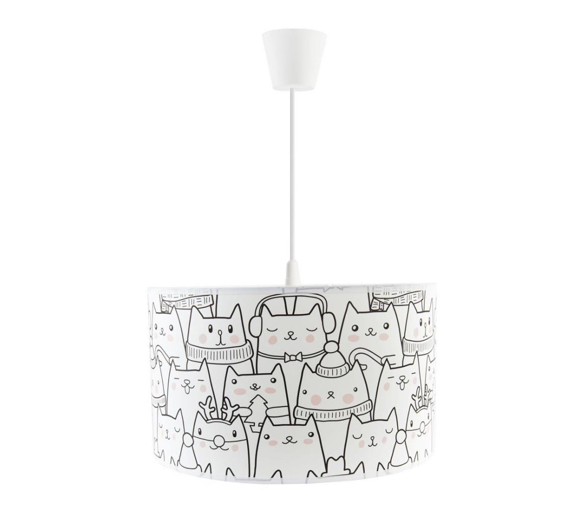 Dětský lustr na lanku CATS 1xE27/60W/230V