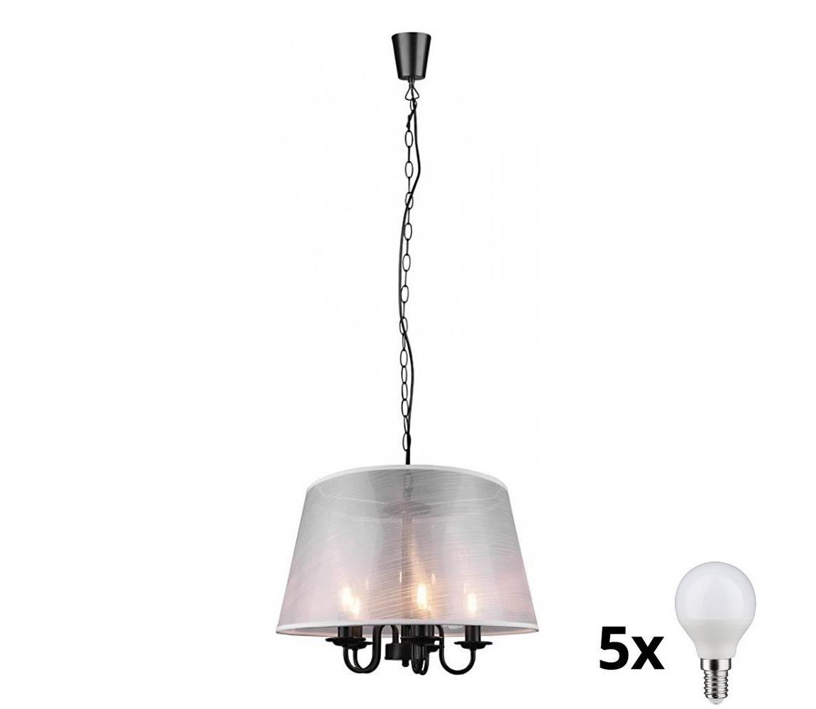 Reality Reality - LED Lustr na řetězu CIMA 5xE14/40W/230V šedá