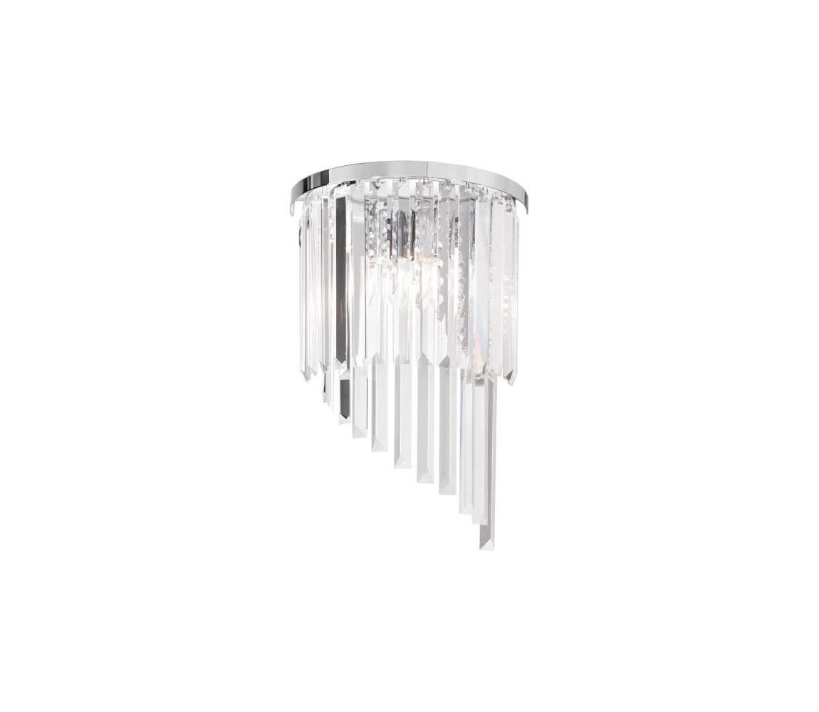 Ideal Lux Ideal Lux - Křišťálové nástěnné svítidlo CARLTON 3xE14/40W/230V lesklý chrom