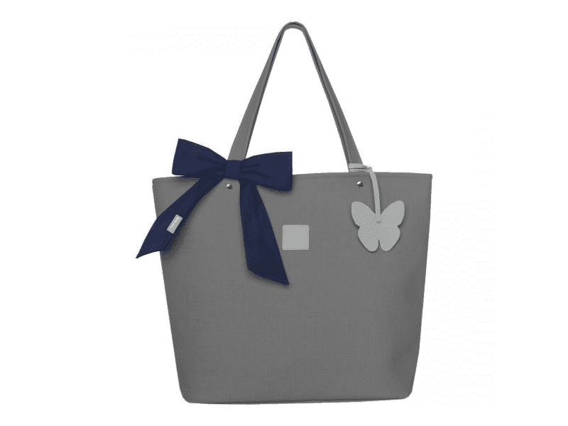 BEZTROSKA Taška Matylda s mašlí charcoal - VÝPRODEJ