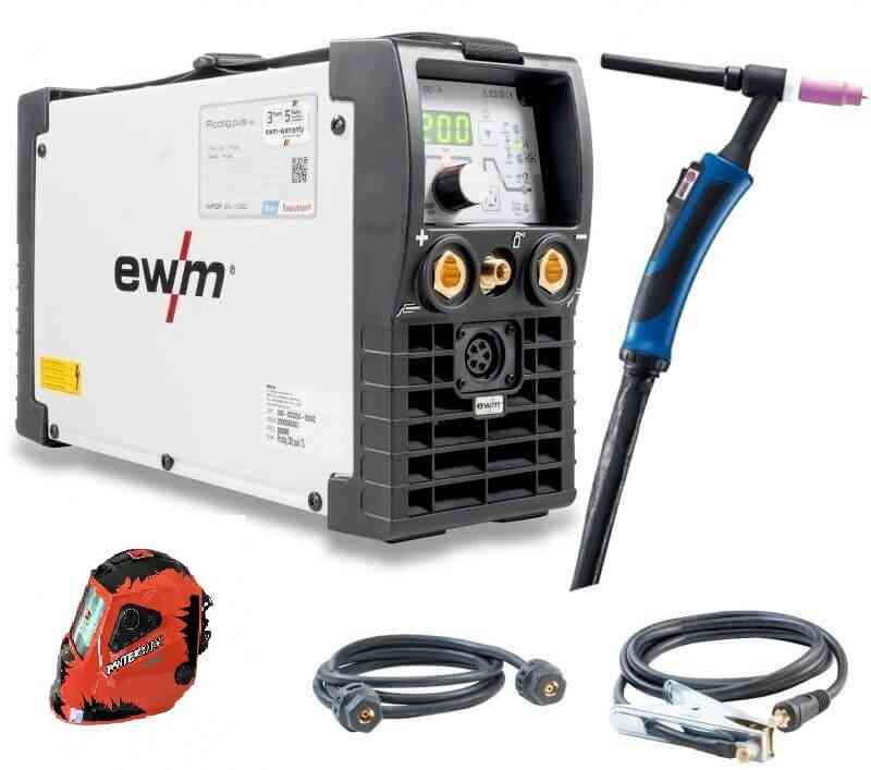 TIG svářečka EWM Picotig 200 HF puls - výhodný SET Varianta: SET 2: svářečka s výbavou v popisu stroje + kukla profi 090-002058-00502