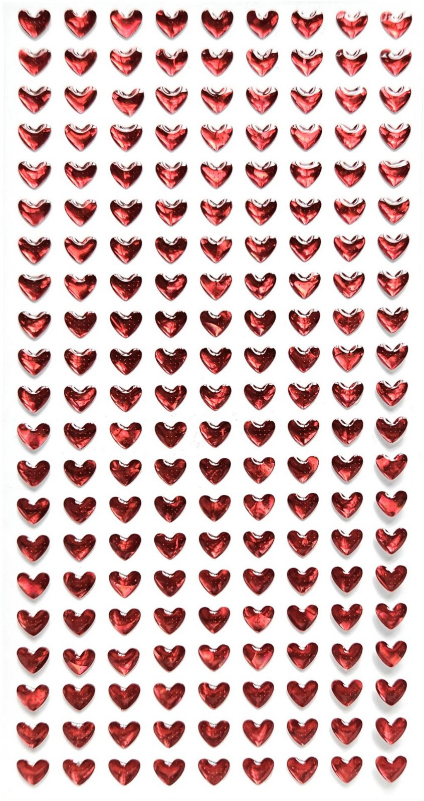 Galeria Papieru Samolepicí dekorační srdíčka - červená, 189 ks