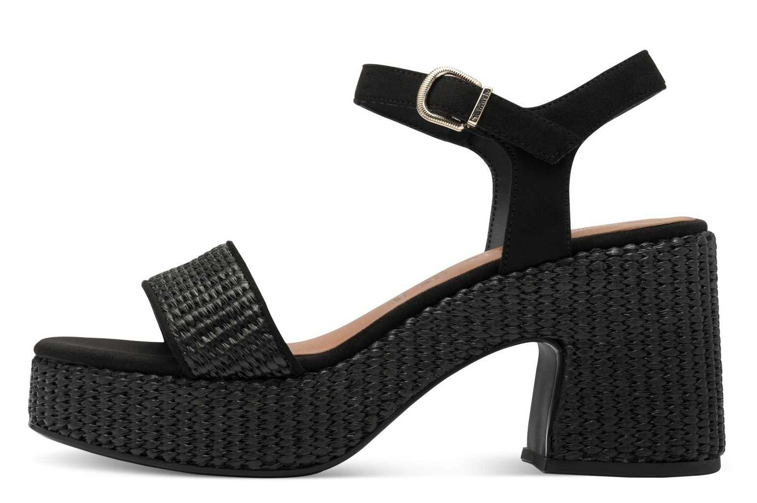 Tamaris 1-28311-44-001 Dámské sandály na podpatku černé 36