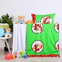 Povlečení dětské bavlněné včelky zeleno-červené EMI Standardní set jednolůžko obsahuje 1x 200x140 + 1x 90x70